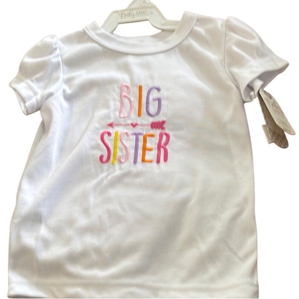 NWT Baby Ganz White 'Big Sister' 18-24 month T-Shirt